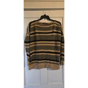 Lauren Ralph Lauren Striped Linen-Cotton Sweater, size 2X